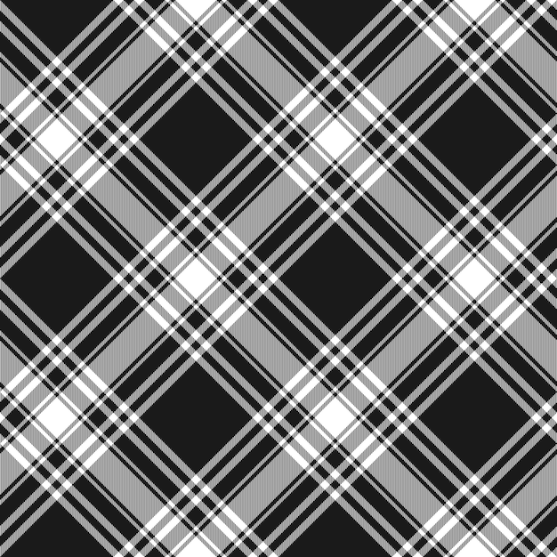 Menzies tartan black kilt diagonal fabric texture background seamless pattern