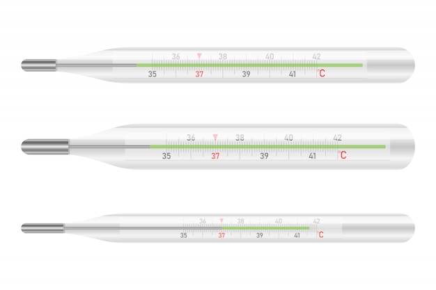 Mercury thermometer  design illustration isolated on white background