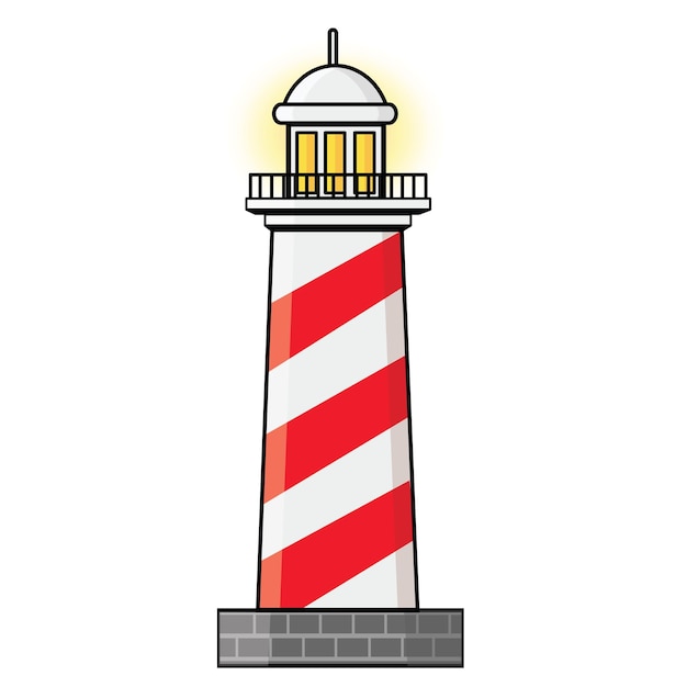 Vector mercusuar cartoon vector lighthouse cartoon vector