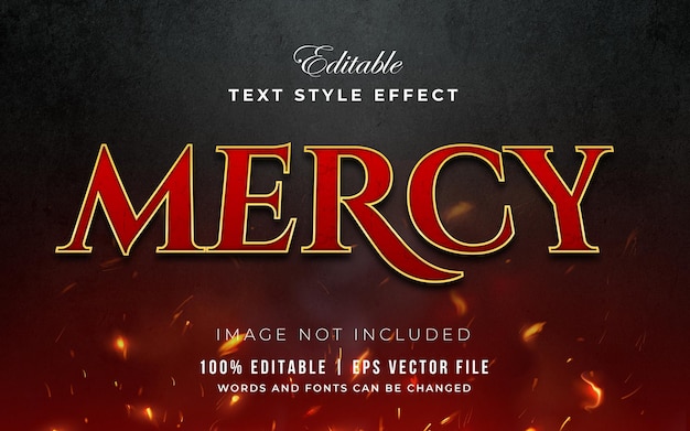 Mercy text effect