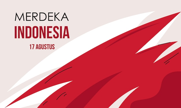 Merdeka Indonesia Indonesische onafhankelijkheidsdag met ruimteachtergrond