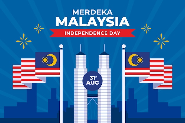 Vector merdeka malaysia independence day