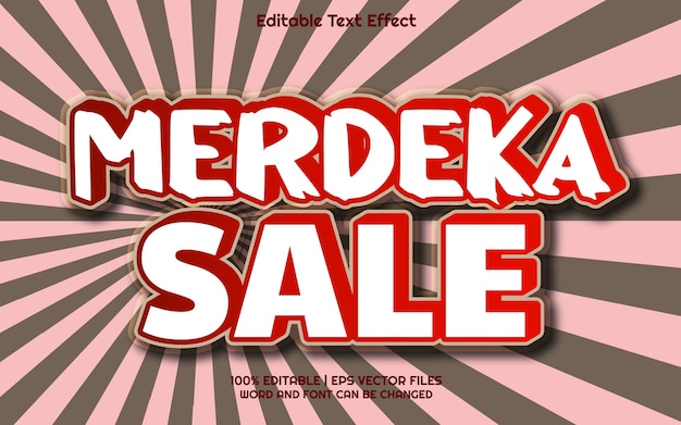 Merdeka sale 3d editable text effect