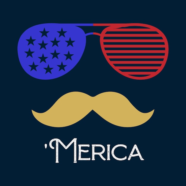 Merica 4th July T shirt Design