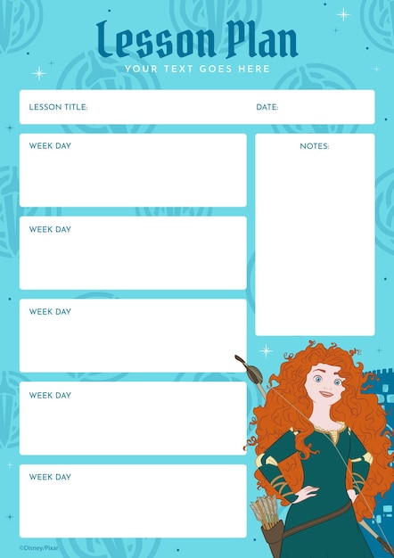 Meridas Weekly Lesson Planner