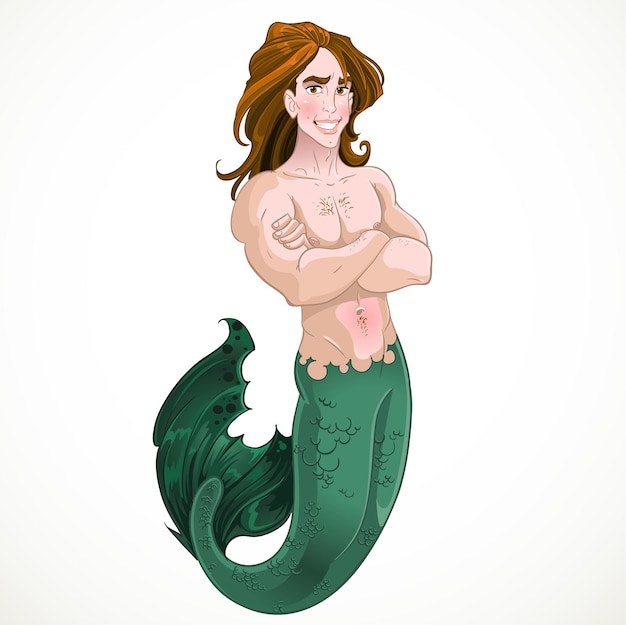 Vector mermaid boy