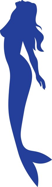 Vector mermaid character silhouette