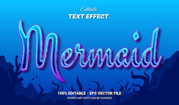 Mermaid editable text effect