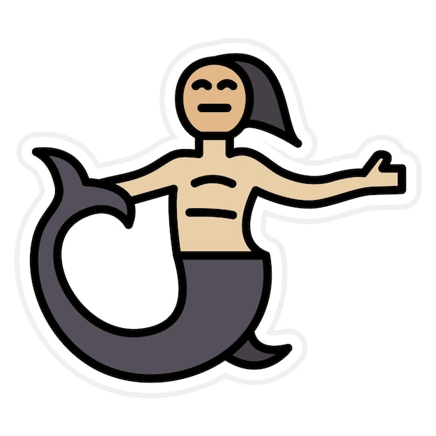 Mermaid icon vector afbeelding Kan worden gebruikt voor Pirate