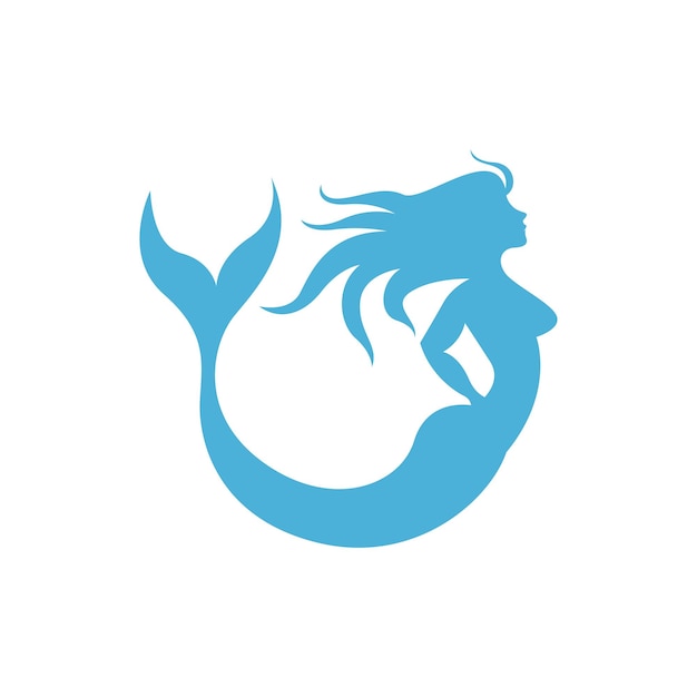 Mermaid logo icon design illustration