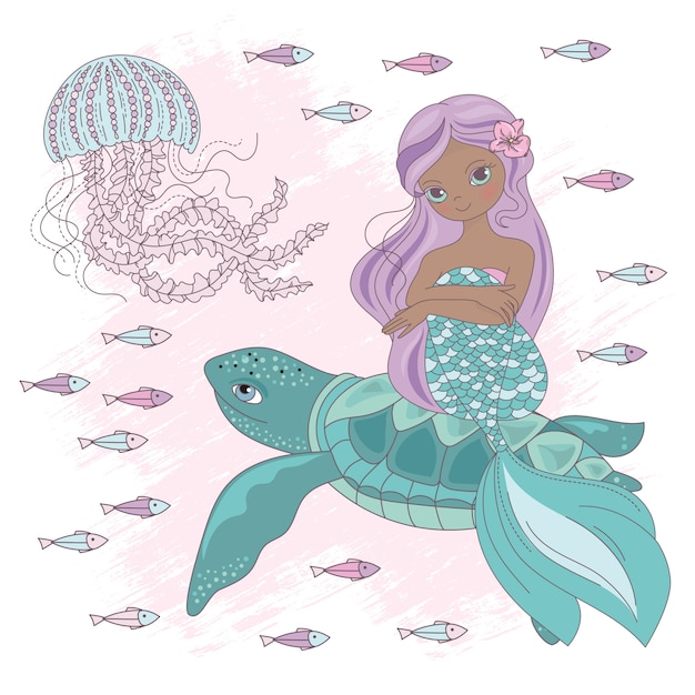 MERMAID OP TURTLE Onderwaterprinses