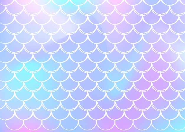 Mermaid scales background with holographic gradient