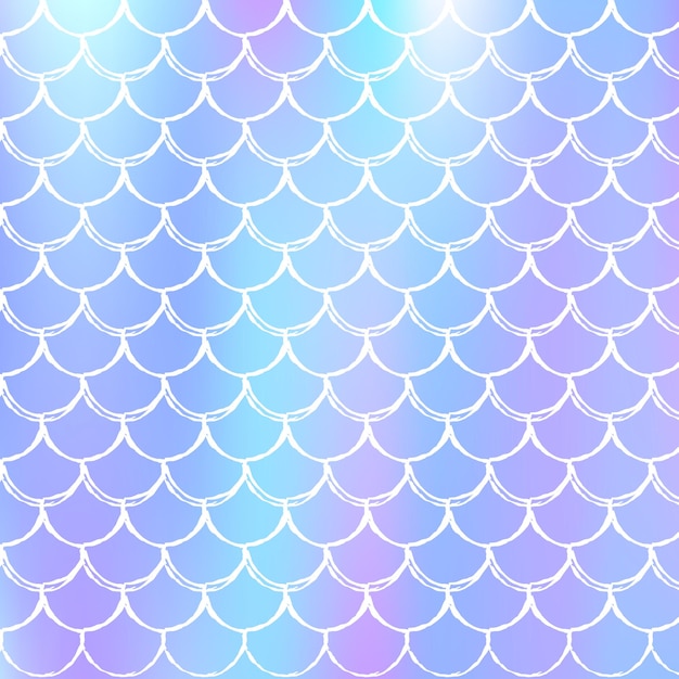 Mermaid scales background with holographic gradient