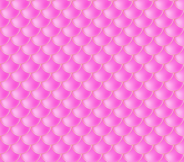 Mermaid Scales. Fish Squama. Pink Seamless Pattern