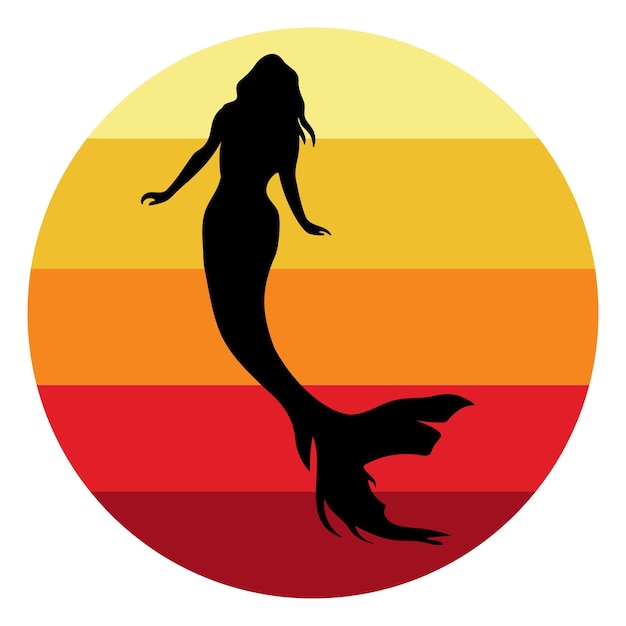 Mermaid in sunset