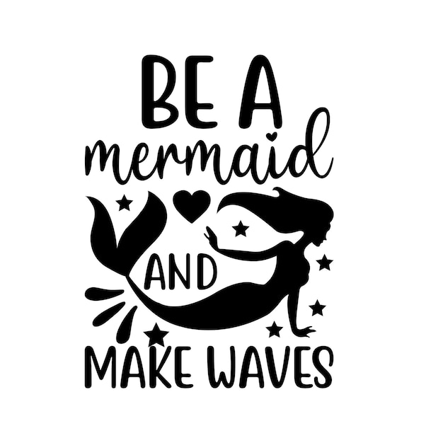 Vector mermaid svg design cut files