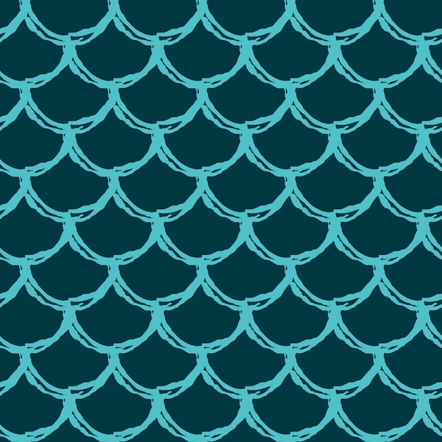 Mermaid tail seamless pattern. fish skin texture. tillable background for girl fabric, textile design, wrapping paper, swimwear or wallpaper. green mermaid tail background with fish scale underwater.