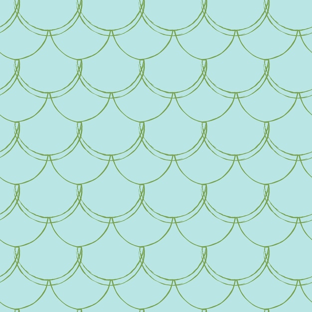 Mermaid tail seamless pattern