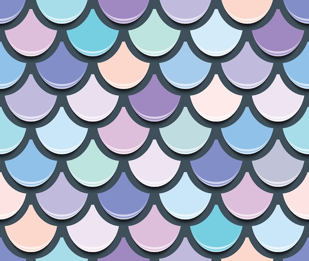 Vector mermaid tail seamless pattern.