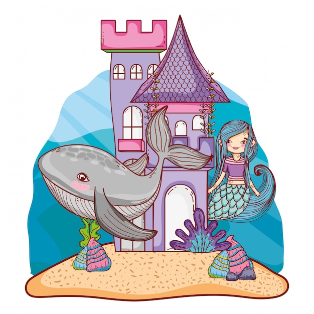 Mermaid and undersea castle