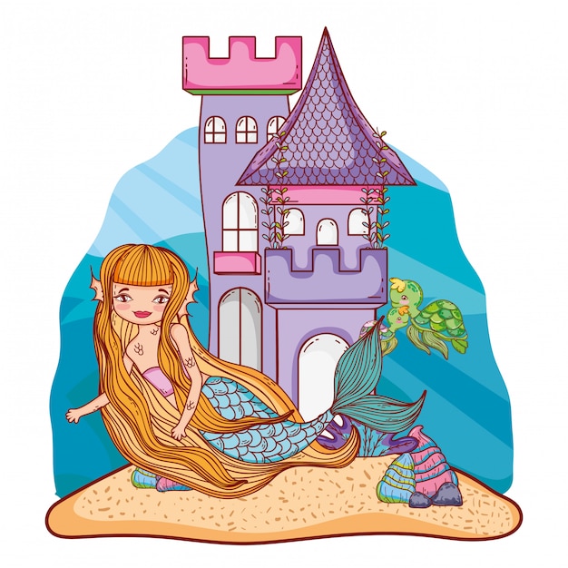 Mermaid and undersea castle