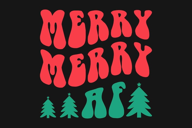 T-shirt ondulata retrò merry af