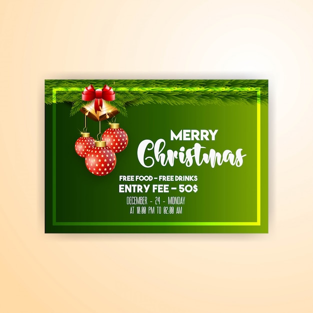 Merry christmas 2019 banner template