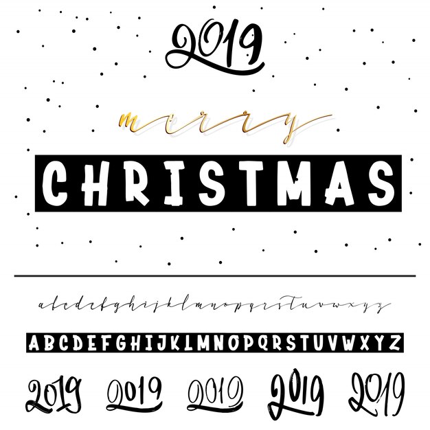 Merry christmas 2019. new year's slogan, or interior poster