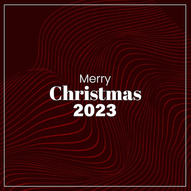 Merry Christmas 2023 Retro Style Futuristic Background Abstract