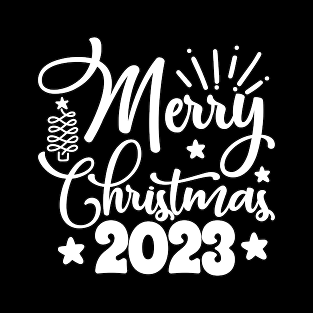 Vector merry christmas 2023