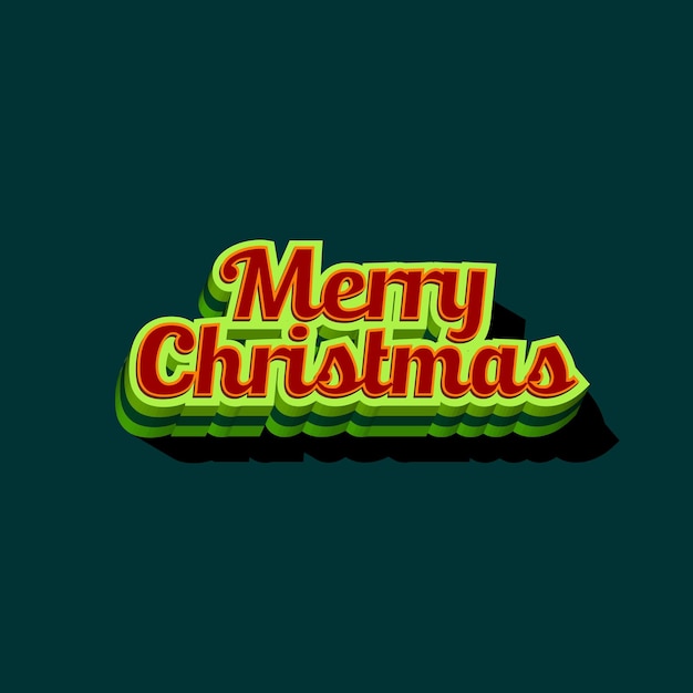 MERRY CHRISTMAS 3D TYPOGRAPHY