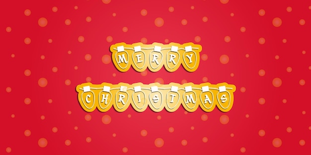 Merry christmas abstract banner design