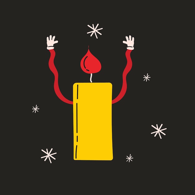 메리 크리스마스와 새해 복 많이 받으세요 2023 포스터를 위한 미친 크리스마스 촛불이 있는 크리스마스 카드의 벡터 트렌디한 추상 그림