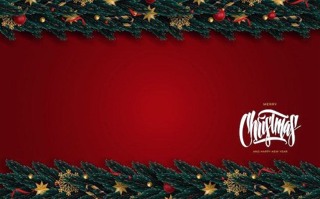 ベクトル メリークリスマスと幸せな新年のグリーティングカード