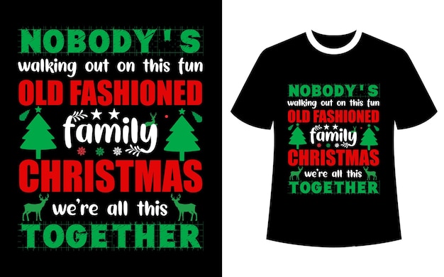 Вектор С рождеством и праздником дизайн футболки