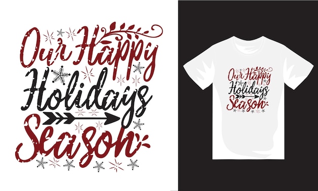 ベクトル メリークリスマスと祝日 手描きの文字ベクトルtシャツデザイン