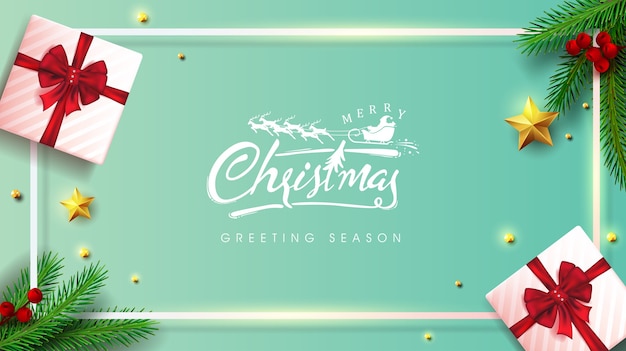 Merry christmas background design