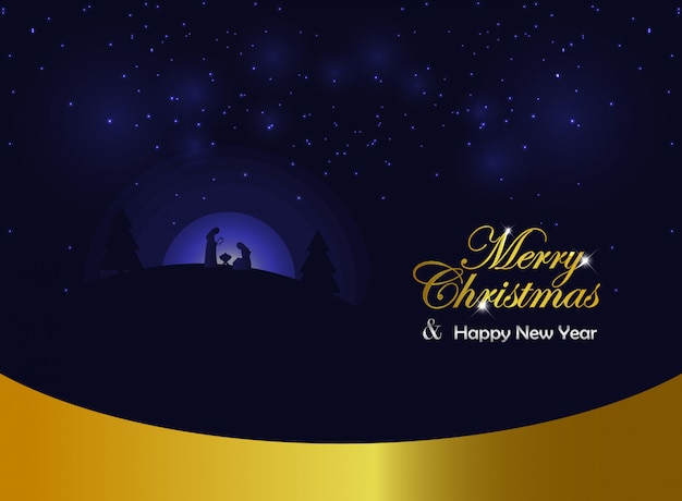 merry christmas background night