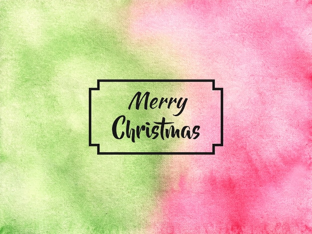 Vector merry christmas background in watercolor style