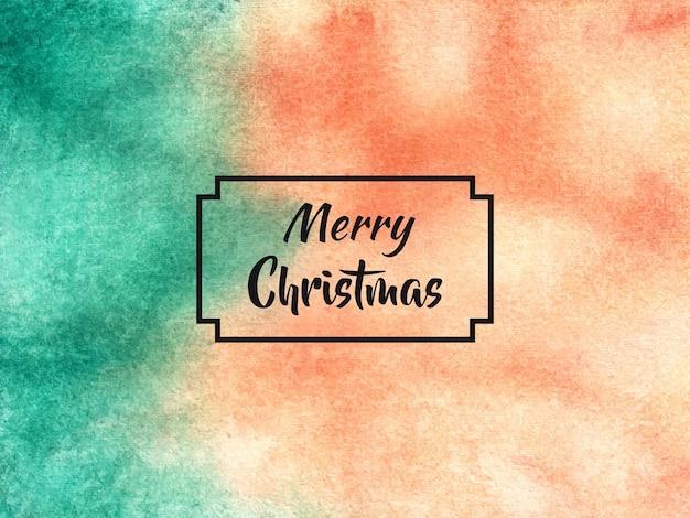 Merry christmas background in watercolor style