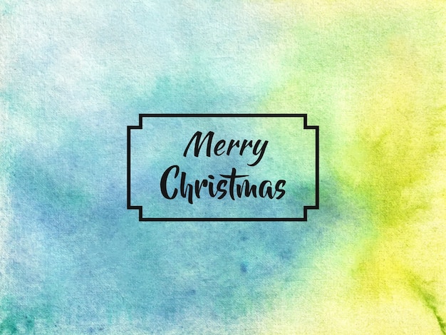 Merry Christmas background in watercolor style