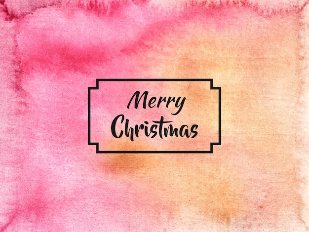 Merry christmas background in watercolor style