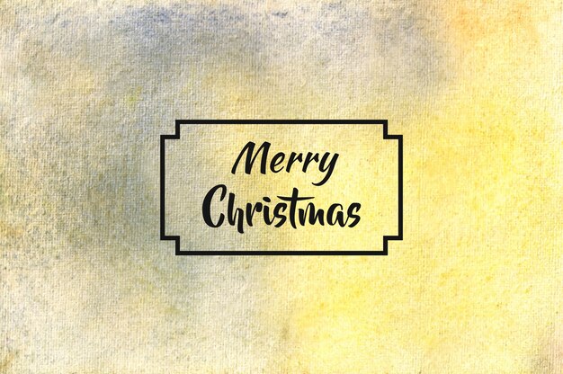 Merry christmas background in watercolor style