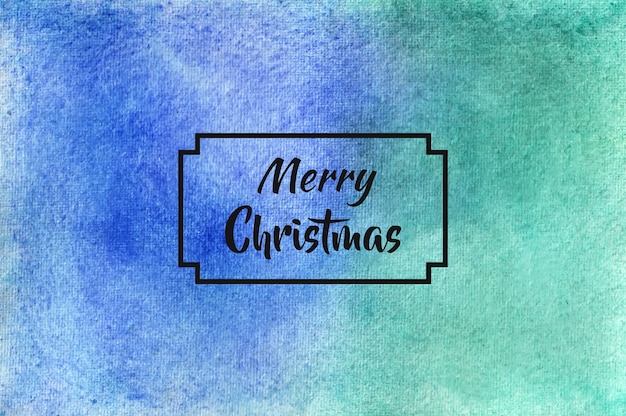 Merry Christmas background in watercolor style