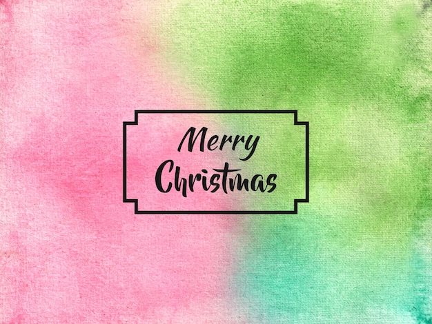 Merry Christmas background in watercolor style