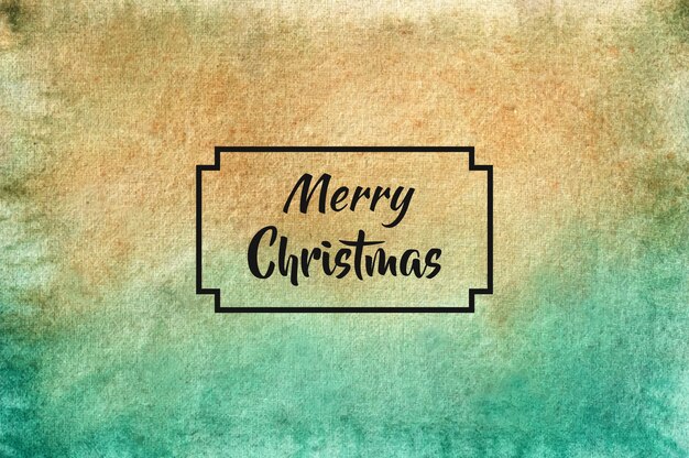 Merry Christmas background in watercolor style