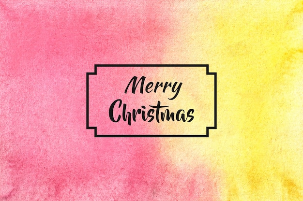 Merry Christmas background in watercolor style
