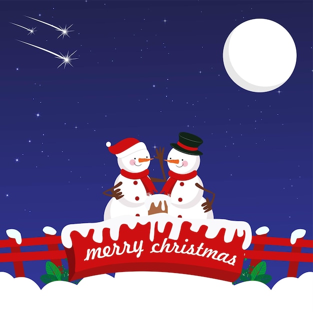 Merry Christmas background Winter Holiday Posters or banners design in modern realistic style