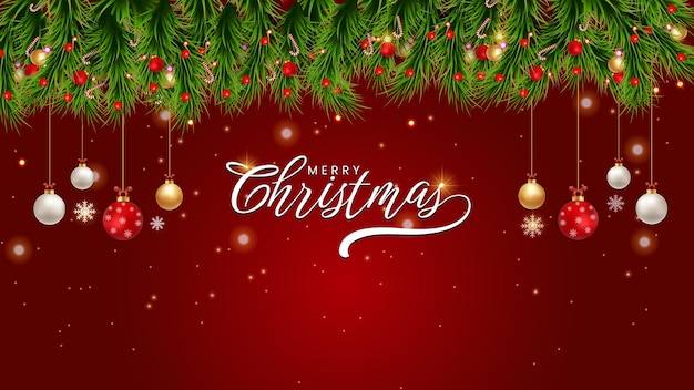Merry Christmas background with Christmas elements for social media posts banners greeting cards