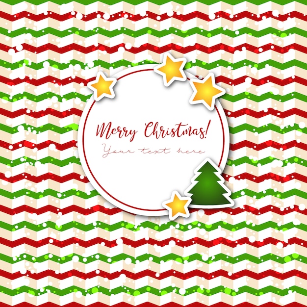Merry Christmas Background with label for text